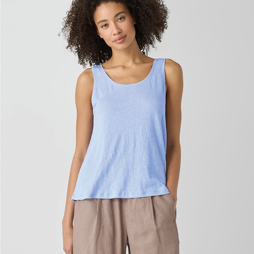 Eileen Fisher Sky Blue linen Tank Top